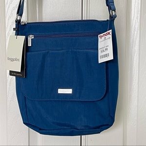 Pacific Blue Nylon Crossbody Handbag by Baggallini